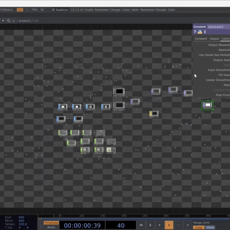 This was the first testing that she did through TouchDesigner by following the tutorial that she found on YouTube, but the result didn't come out well and didn't work after creating the visual, feels like somethings went wrong. This is why we didn't work with this for testing.